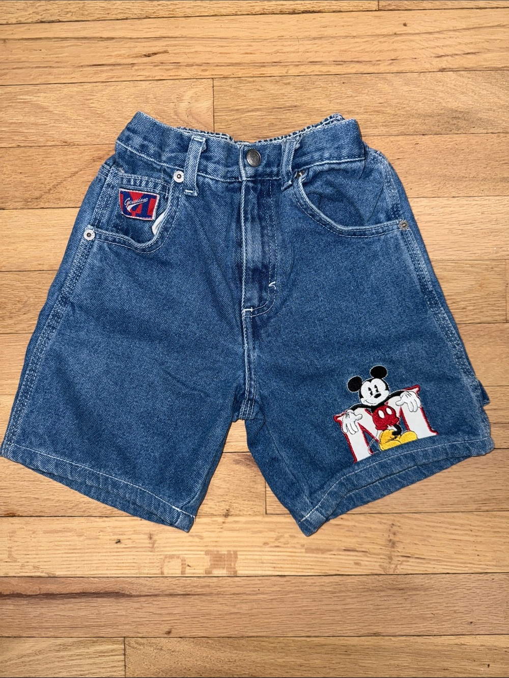 Vintage super rare 90s Mickey & co vault embroidered jeans 4T 100% cotton